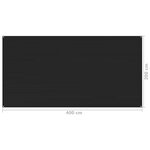 vidaXL Tapis de tente 200x400 cm Noir
