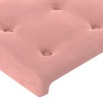 vidaXL Tête de lit avec oreilles Rose 163x23x118/128 cm Velours