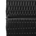 Paravent vidaXL 3 panneaux pliable noir 146x180 cm en poly rattan