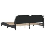 vidaXL Cadre de lit sans matelas Zadar noir 200x200 cm similicuir