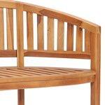 vidaXL Banc de jardin en forme de banane 151 cm Teck solide
