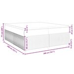 vidaXL Sommier à lattes de lit avec matelas Taupe 200x200 cm Tissu