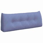vidaXL Coussin de Dos Bleu denim 120 x 24 x 50 cm tissu