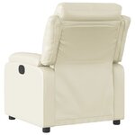 vidaXL Fauteuil inclinable électrique Crème Similicuir