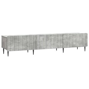 vidaXL Meuble TV Gris béton 147 x 34 5 x 32 cm Bois d'ingénierie