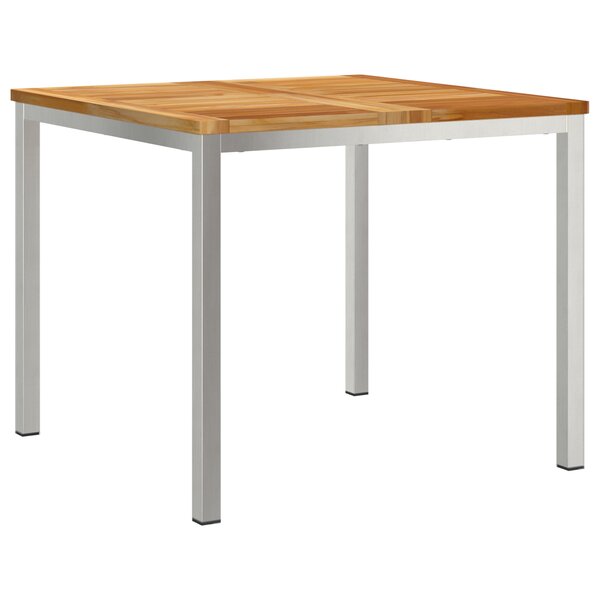vidaXL Table de repas 90x90x74.5 cm en bois massif de teck