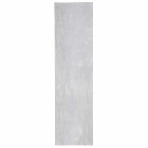 vidaXL Tapis doux à poils moyens et lavable HUARTE Gris 400 x 80 cm