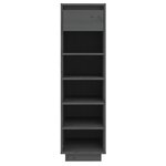 vidaXL Armoire à chaussures gris 30x34x105 cm bois de pin massif