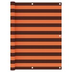 vidaXL Écran de balcon Orange et marron 120x400 cm Tissu Oxford