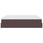VidaXL Cadre de lit ottoman avec matelas marron foncé 200x200 cm tissu