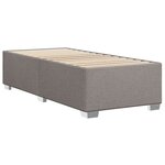 vidaXL Sommier à lattes de lit avec matelas Taupe 100x200 cm Tissu