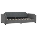 vidaXL Lit de jour avec gigogne sans matelas gris foncé 90x190 cm