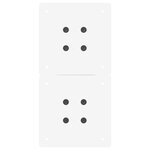 vidaXL Pieds de table basse en forme de X  2 pièces  blanc  38 x (42-43) cm  acier