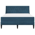 vidaXL Cadre de lit avec matelas Bleu 160 x 200 cm Velours