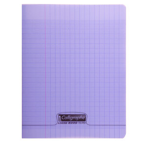 Cahier piqué POLYPRO 17x22 cm 96 p séyès 90g Violet CALLIGRAPHE