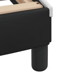 vidaXL Cadre de lit sans matelas Zadar noir et blanc 140x190 cm similicuir