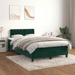 vidaXL Sommier à lattes de lit avec matelas vert foncé 120x190 cm