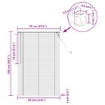 vidaXL Store Vénitien Réglable Marron foncé avec motif 150 x 70 cm PVC