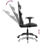 vidaXL Chaise de jeu de massage Noir et blanc Similicuir
