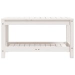 vidaXL Banc de jardin blanc 82 5x35x45 cm bois massif de pin