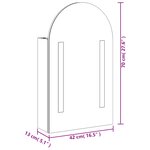 vidaXL Armoire de bain à miroir avec LED arquée blanc 42x13x70 cm