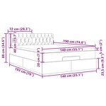 vidaXL Cadre de lit ottoman avec matelas gris foncé 140x190 cm velours