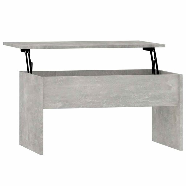 vidaXL Table basse gris béton 80x50 5x41 5 cm bois d'ingénierie