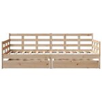 vidaXL Lit de jour avec tiroirs sans matelas 80x200 cm bois massif