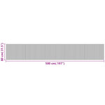 vidaXL Tapis rectangulaire naturel clair 80x500 cm bambou