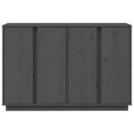 vidaXL Buffet Gris 120x35x80 cm Bois massif de pin