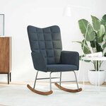 vidaXL Chaise à bascule Gris foncé Velours
