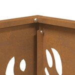 vidaXL Braise Marron 40 x 40 x 40 cm Acier résistant aux intempéries