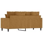 vidaXL Canapé à 2 places Marron 140 cm Velours