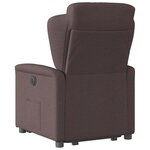 vidaXL Fauteuil inclinable électrique marron foncé tissu