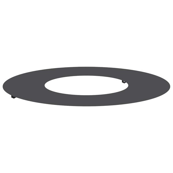 vidaXL Anneau d'arbre plat Noir Ø30 / 60 cm Acier