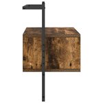 vidaXL Table de chevet murale 2 Pièces chêne fumé 35x30x51 cm