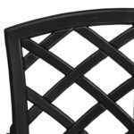 vidaXL Ensemble de bistro 3 Pièces Aluminium coulé Noir