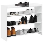 vidaXL Étagère à chaussures blanc 80x25x62 cm bois d'ingénierie