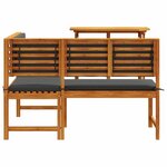 vidaXL Ensemble de banc de jardin 2 Pièces Marron Bois d'acacia massif