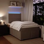 vidaXL Sommier à lattes de lit et matelas Gris clair 120x200cm Velours