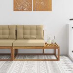 vidaXL Canapé d'extérieur extrémité Naturel 115 x 83 x 73 cm