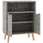 vidaXL Buffet gris béton 60x30x72 cm bois d'ingénierie