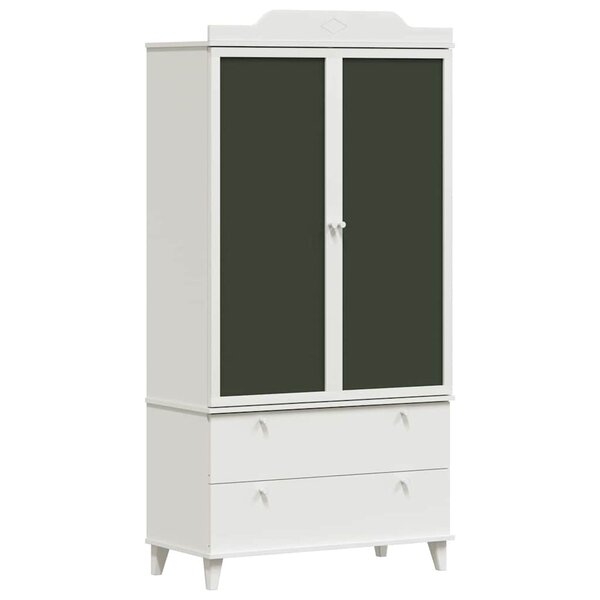 vidaXL Armoire Tableau Noir avec tiroir Blanc Bois d'ingénierie