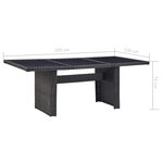 vidaXL Ensemble à manger d'extérieur 9 Pièces Résine tressée Noir