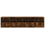 vidaXL Buffet avec lumières LED chêne fumé 283x37x67 cm