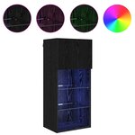 vidaXL Meubles TV muraux 2 Pièces Chêne noir 40 5 x 30 x 90 cm