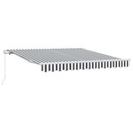 vidaXL Auvent manuel rétractable anthracite et blanc 300x250 cm