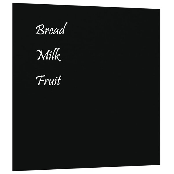 vidaXL Tableau noir magnétique mural noir 60x60 cm verre trempé