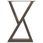 vidaXL Pieds de table à manger 2 pièces Acier naturel 50 x (72-73 3) cm Acier