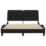 vidaXL Cadre de lit sans matelas noir 120x200 cm tissu